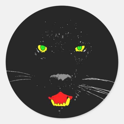 Schwarzer Panther Sticker (Vorderseite)