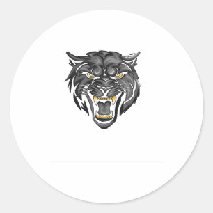 Schwarzer Panther Sticker1 Runder Aufkleber