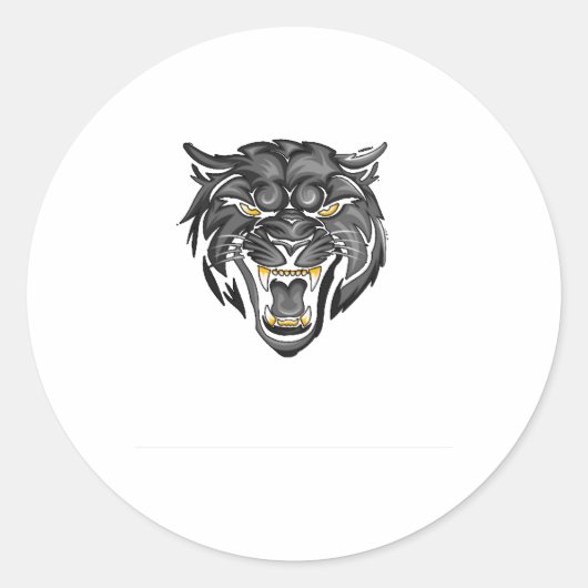 Schwarzer Panther Sticker1 Runder Aufkleber (Vorderseite)