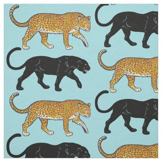 Schwarzer Panther Stoff (Muster)