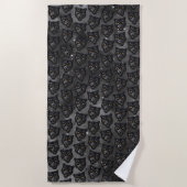 Schwarzer Panther Strandtuch (Vorderseite)