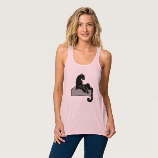 Schwarzer Panther Tank Top (Vorderseite Vollansicht)