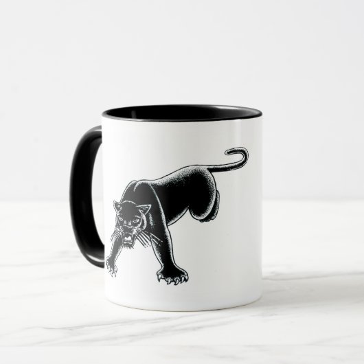 Schwarzer Panther Tasse (Vorderseite Links)