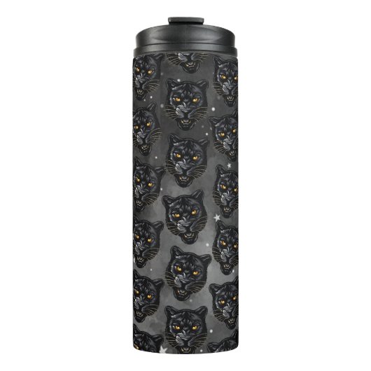 Schwarzer Panther Thermosbecher (Vorderseite)