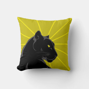 Schwarzer Panther, Tierkopfkissen Kissen