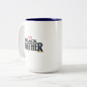 Schwarzer Panther| Tribal Mask Überschneidung Art Zweifarbige Tasse (Vorderseite Links)