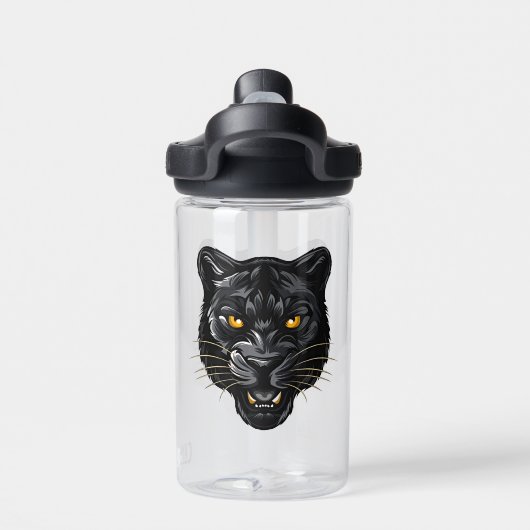 Schwarzer Panther Trinkflasche (Rückseite)