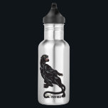 schwarzer Panther Trinkflasche<br><div class="desc">Verärgerter schwarzer Panther. Angreifende Pose. Elegante und schöne große Katze… Illustration</div>