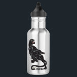 schwarzer Panther Trinkflasche<br><div class="desc">Verärgerter schwarzer Panther. Angreifende Pose. Elegante und schöne große Katze… Illustration</div>