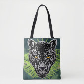 Schwarzer Panther Tropical Amazonas Wald Tasche (Vorderseite)