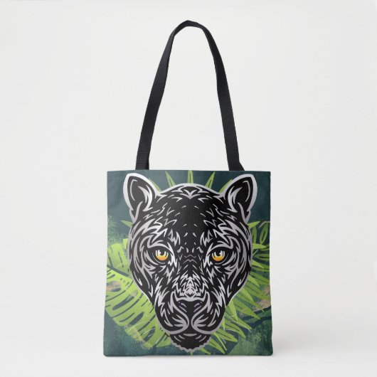 Schwarzer Panther Tropical Amazonas Wald Tasche (Vorderseite)