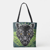 Schwarzer Panther Tropical Amazonas Wald Tasche (Rückseite)