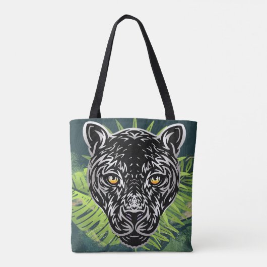 Schwarzer Panther Tropical Amazonas Wald Tasche (Rückseite)