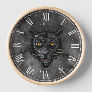 Schwarzer Panther Uhr