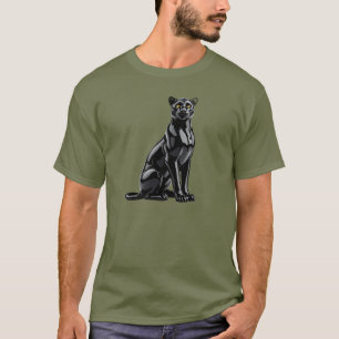 Schwarzer Panther und Reflektion natürlichen Licht T-Shirt