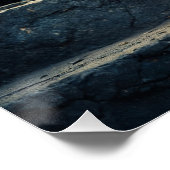 Schwarzer Panther und thailändischer Tempel Poster (Ecke)