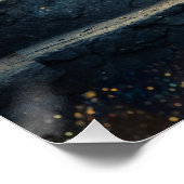 Schwarzer Panther und thailändischer Tempel Poster (Ecke)