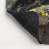 Schwarzer Panther unter dem Vollmond  Mousepad (Ecke)