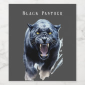 Schwarzer Panther Weinetikett (Einzelnes Label)