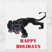 Schwarzer Panther Weinetikett (Einzelnes Label)