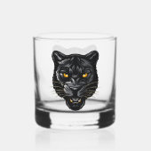 Schwarzer Panther Whiskyglas (Rückseite)