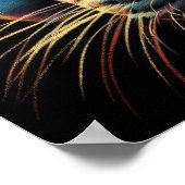 Schwarzer Panther Zeichnend harte Pastelle Poster (Ecke)