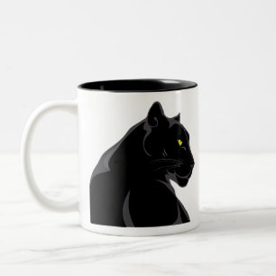 schwarzer Panther Zweifarbige Tasse