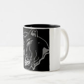 Schwarzer Panther Zweifarbige Tasse (VorderseiteRechts)