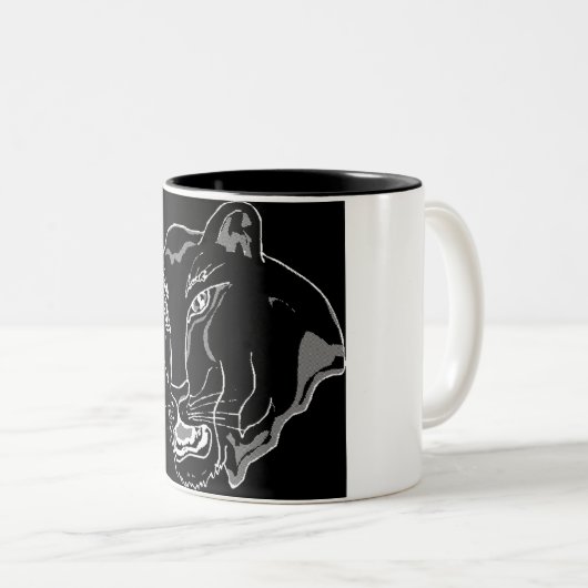 Schwarzer Panther Zweifarbige Tasse (VorderseiteRechts)