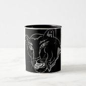 Schwarzer Panther Zweifarbige Tasse (Mittel)