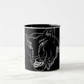 Schwarzer Panther Zweifarbige Tasse