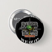 Schwarzer Papierweg Recordz - wir iZ es! Knopf! Button (Vorne & Hinten)