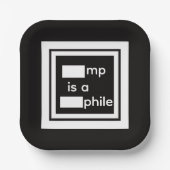 Schwarzer Pappteller (Vorderseite)