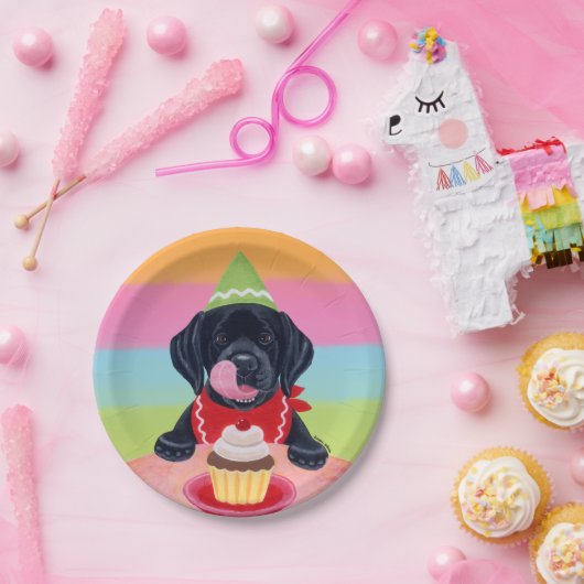 Schwarzer Pappteller (Party)