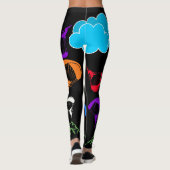 Schwarzer Paraglider-Leggings Leggings (Rückseite)