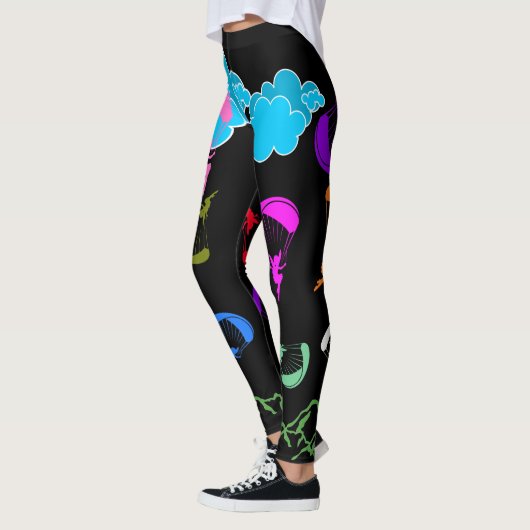 Schwarzer Paraglider-Leggings Leggings (Links)