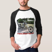 Schwarzer Pedal-Chopper motorisiertes T-Shirt (Vorderseite)