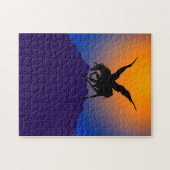"Schwarzer Pegasus an der Dämmerung der Zeit" Puzzle (Horizontal)