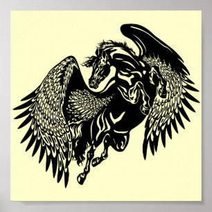 schwarzer Pegasus Poster