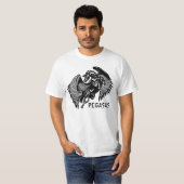schwarzer Pegasus T-Shirt (Vorne ganz)