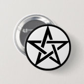 schwarzer Pentagramm Pentagramring Button (Vorne & Hinten)