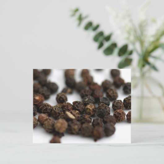 Schwarzer Pepper Postkarte (Stehend Vorderseite)