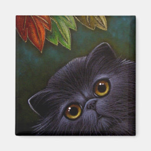 SCHWARZER PERSISCHER CAT - HERBST Magnet