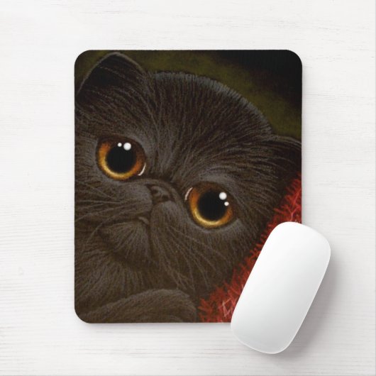 SCHWARZER PERSISCHER KÄTZCHENCAT Mousepad (Mit Mouse)