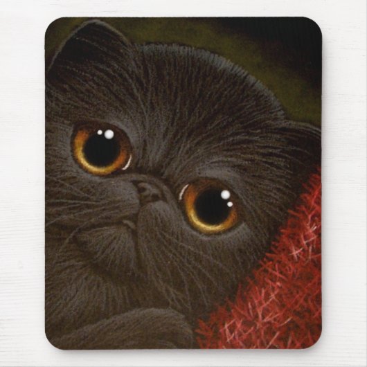 SCHWARZER PERSISCHER KÄTZCHENCAT Mousepad (Vorne)