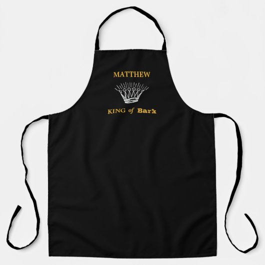 Schwarzer Personalisierter Bark Funny Apron Schürze (Vorderseite)