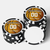 Schwarzer Personalisierter Basketball Pokerchips (Stapel)