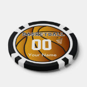 Schwarzer Personalisierter Basketball Pokerchips (Einzeln)