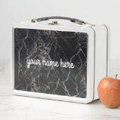 Schwarzer personalisierter metall brotdose (Beispiel)