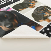Schwarzer Pet Lover Foto Collage anpassbarer Hund Sherpadecke (3/4)